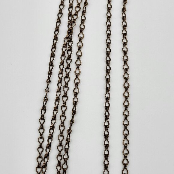 Stunning Atique Locket Necklace 3 strand  Art Nouveau unsigned Estate Find - Picture 6 of 13